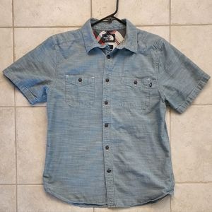 Mens The North Face Chambray Short Sleeve Buttondown Shirt Size Medium